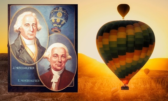 mongolfier brothers hot air baloon