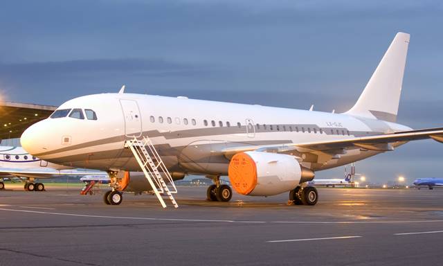 Airplane with stair