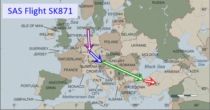 Scandinavian Airlines System - SK871- January 9, 1960