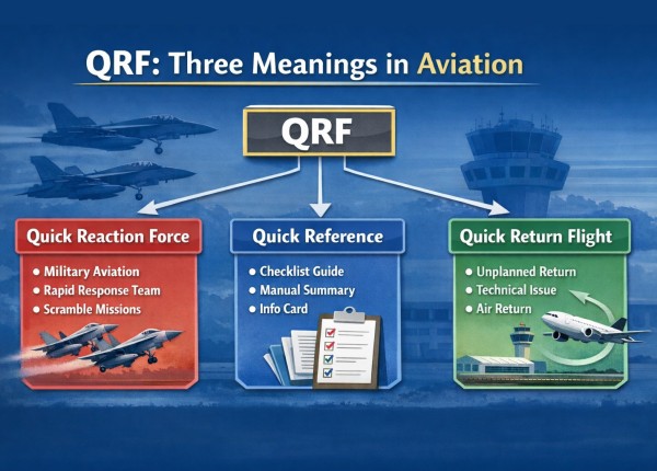 Three meanings of QRF in aviation