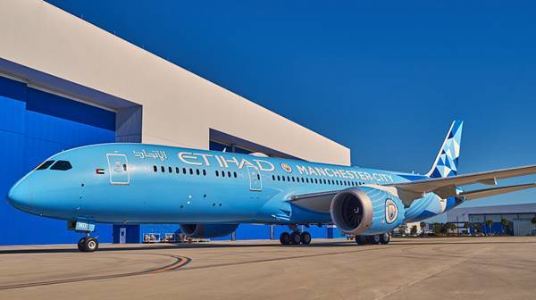 Airplanes with Football Club Livery Manchester City