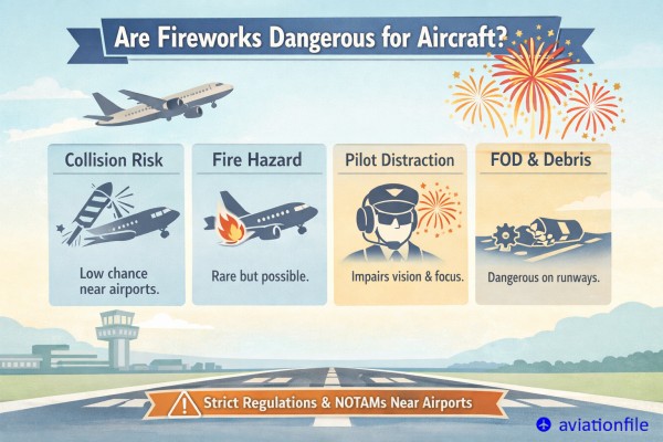 Are Fireworks Dangerous For Aircraft?