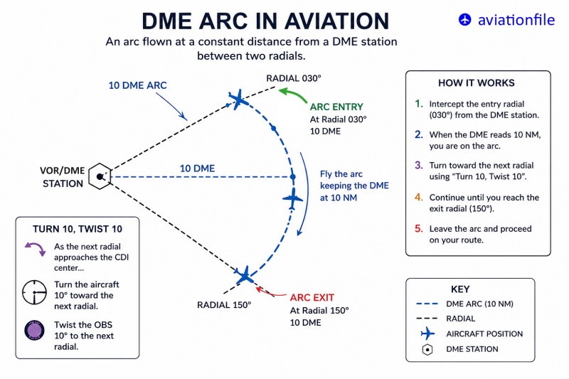What is DME ARC in aviation?