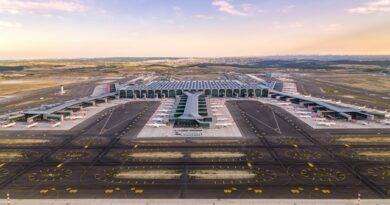 istanbul Airport scene, terminal building of istanbul airport