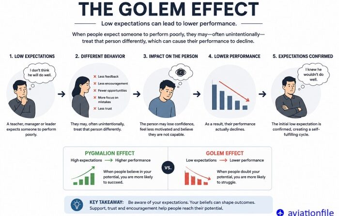 What Is the Golem Effect? How Low Expectations Can Influence Aviation Training and Flight Safety