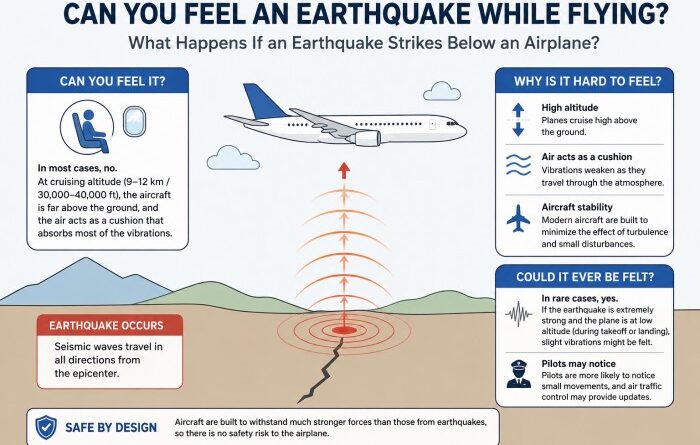 can you feel an earthquake while flying web